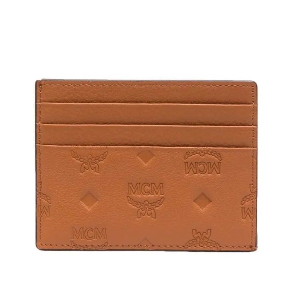 MCM Cognac Visetos Card Holder